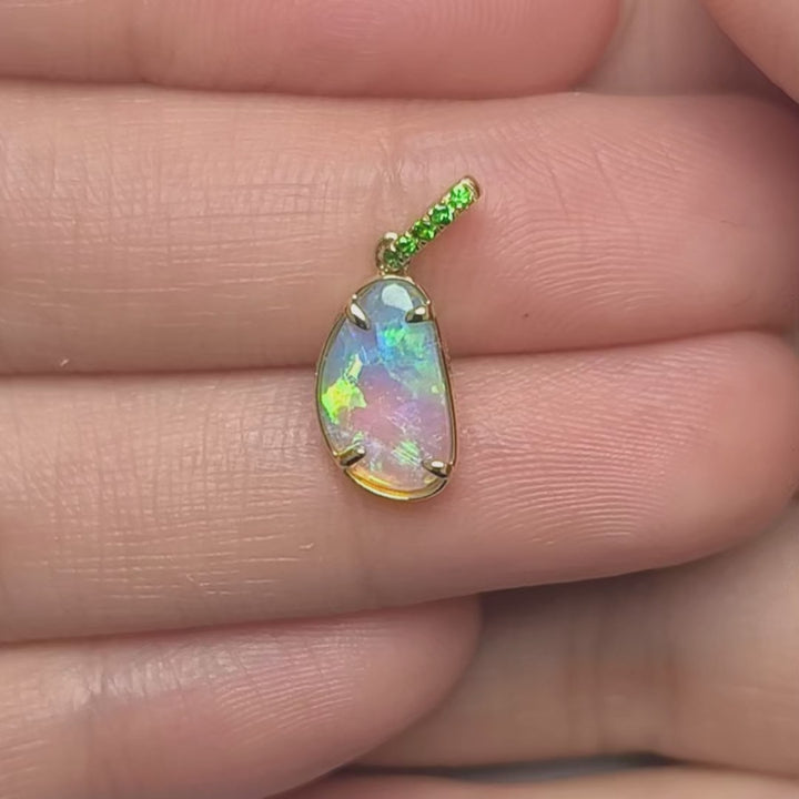 Australian Fiery Crystal Opal Necklace