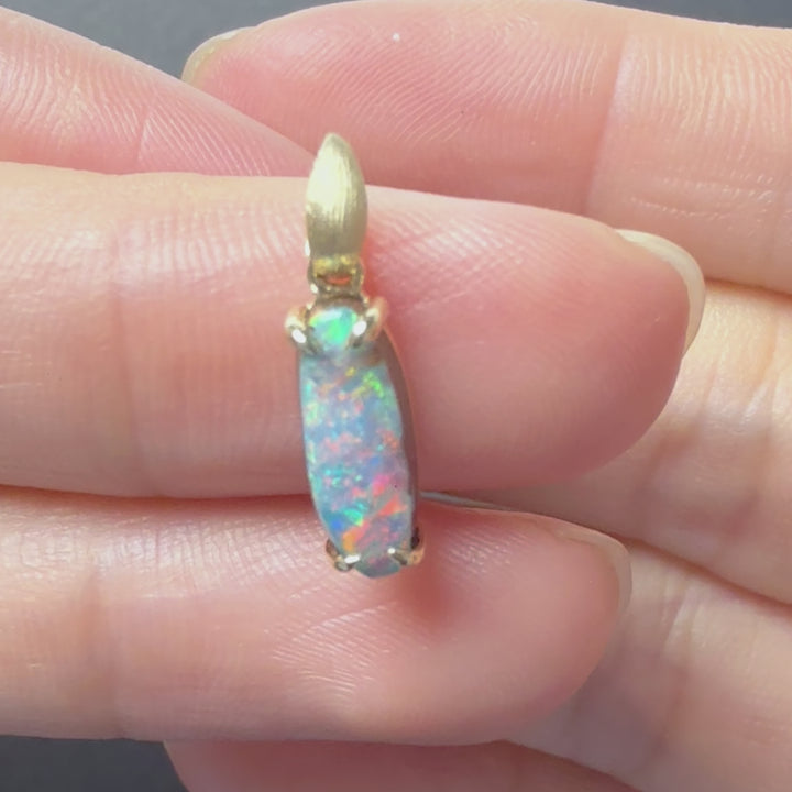 Leaf Boulder Opal Necklace