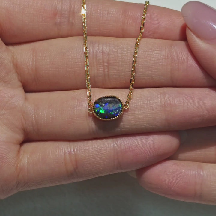 Oval Shaped Australian Boulder Opal Bracelet