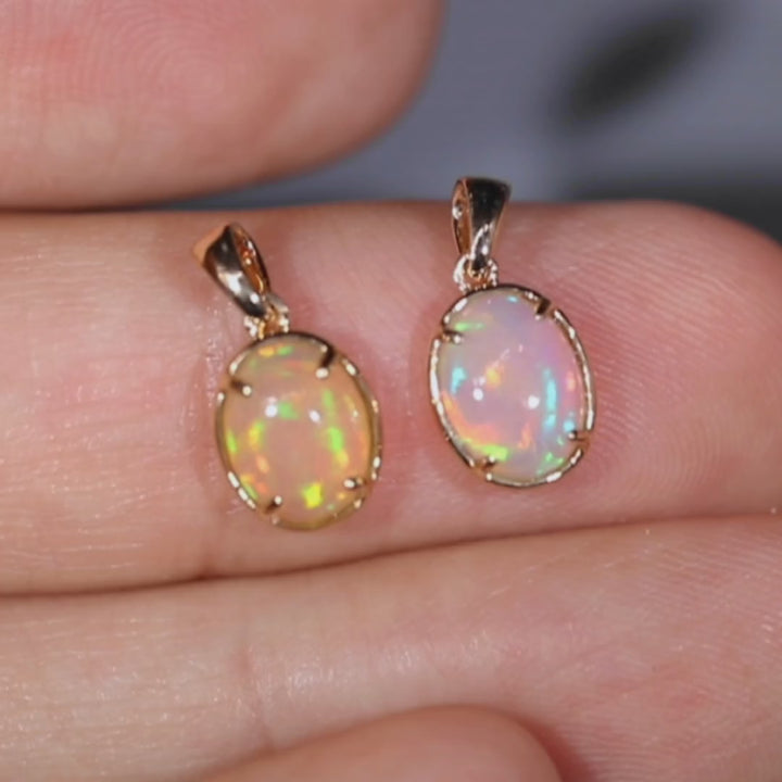 Minimal Style Ethiopian Opal Necklace