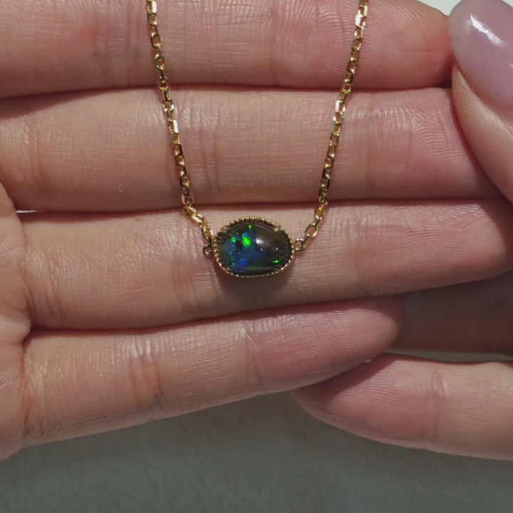 Australian Boulder Opal Bracelet in 14K Yellow Gold