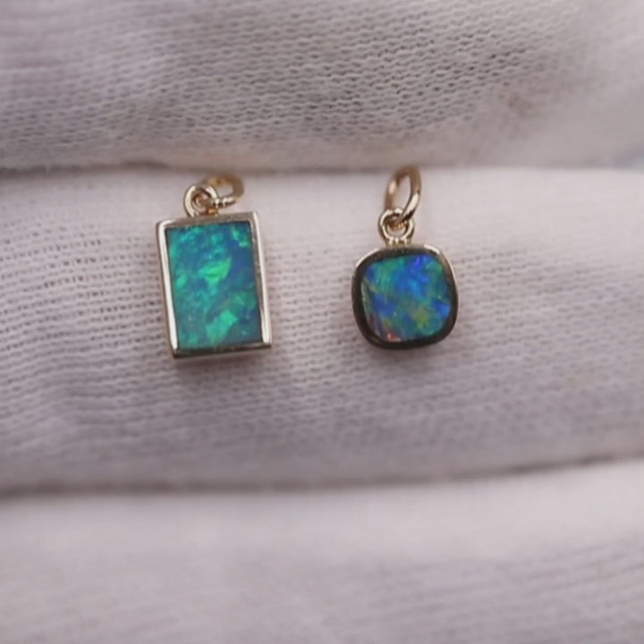 Rectangle Opal Necklace