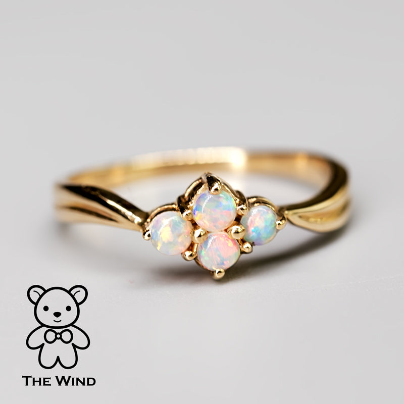 Opal Flower  Ring