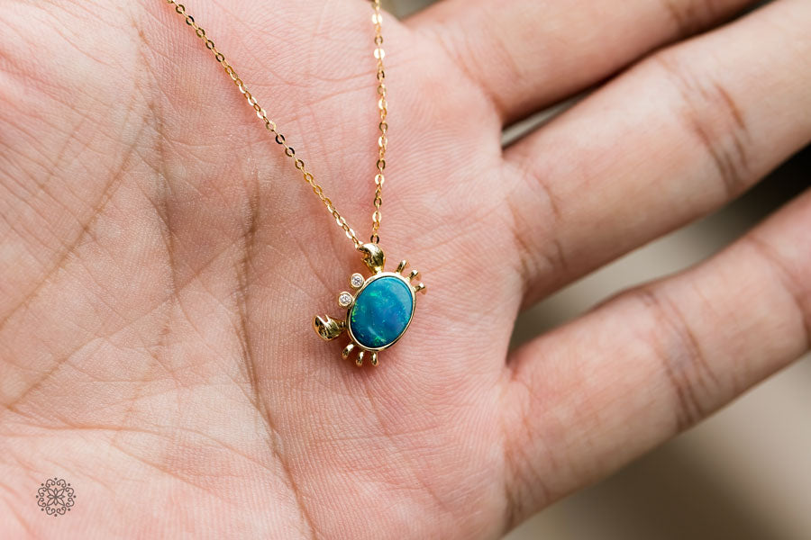 Crab Cancer Zodiac Necklace