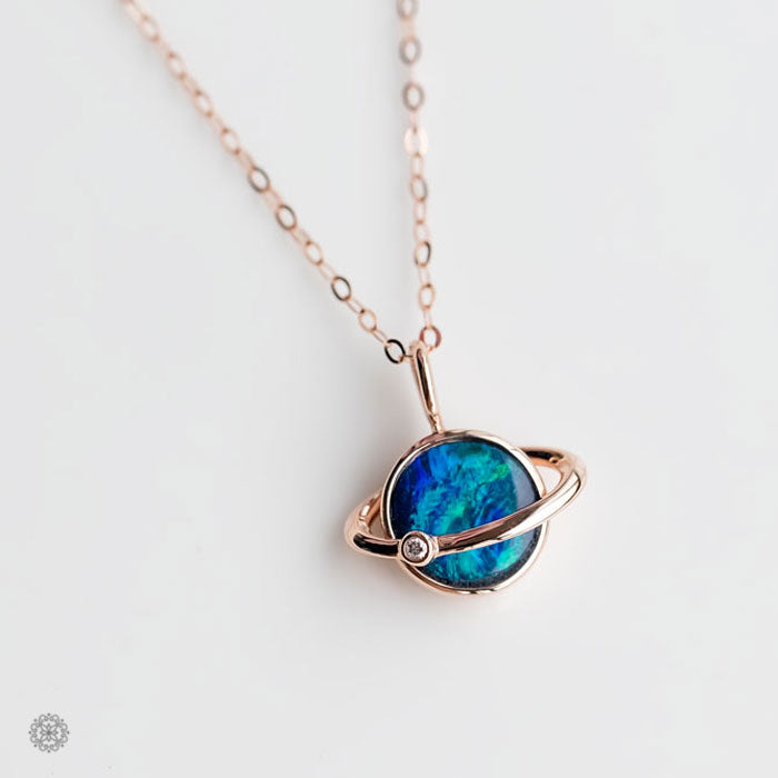 moon Necklace Rose Gold-2