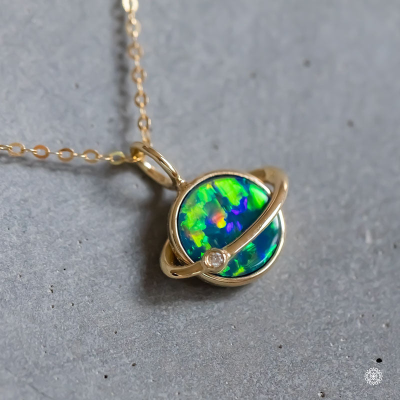 Diamond moon  Pendant Necklace