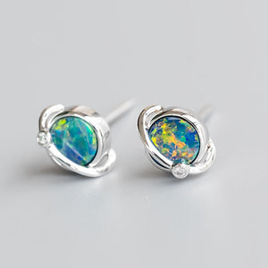 moon shaped stud earrings