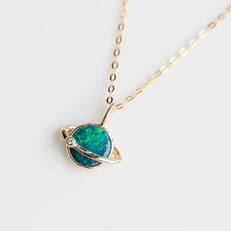 Diamond moon  Pendant Necklace