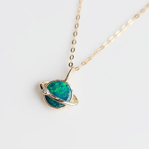 Diamond moon  Pendant Necklace
