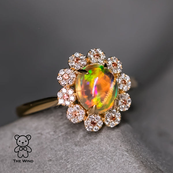 Opal Sapphire Diamond Engagement Ring-1