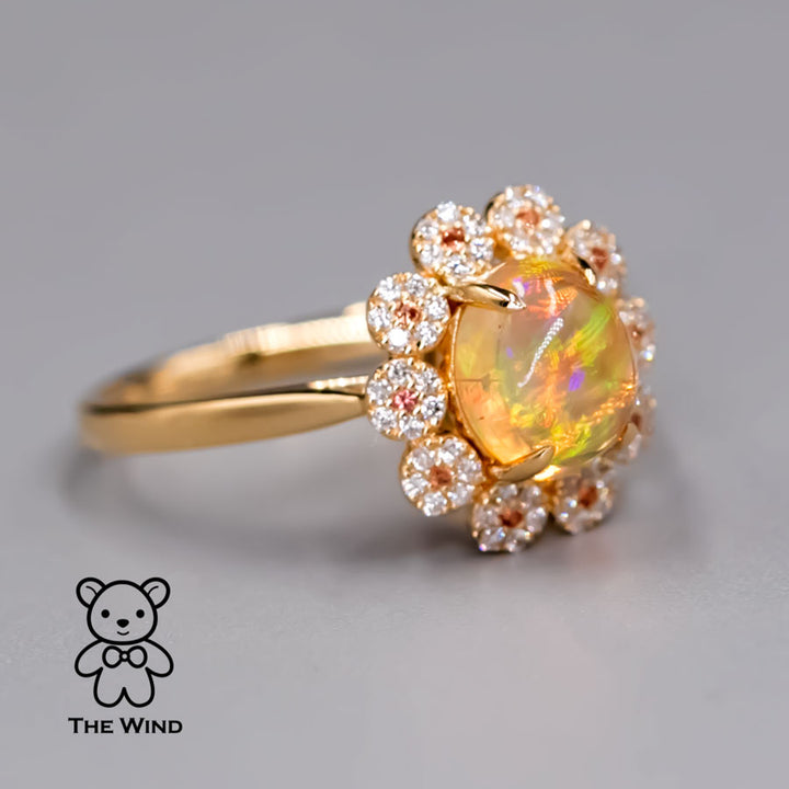 Opal Sapphire Diamond Engagement Ring-3