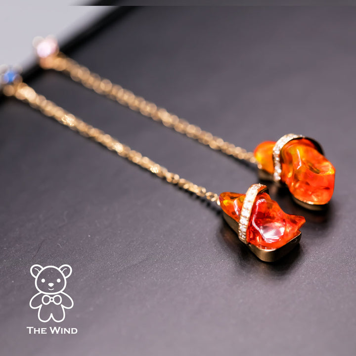 Diamond Ruby Opal Earrings-3