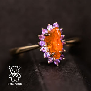 Mexican Fire Amethyst Ring