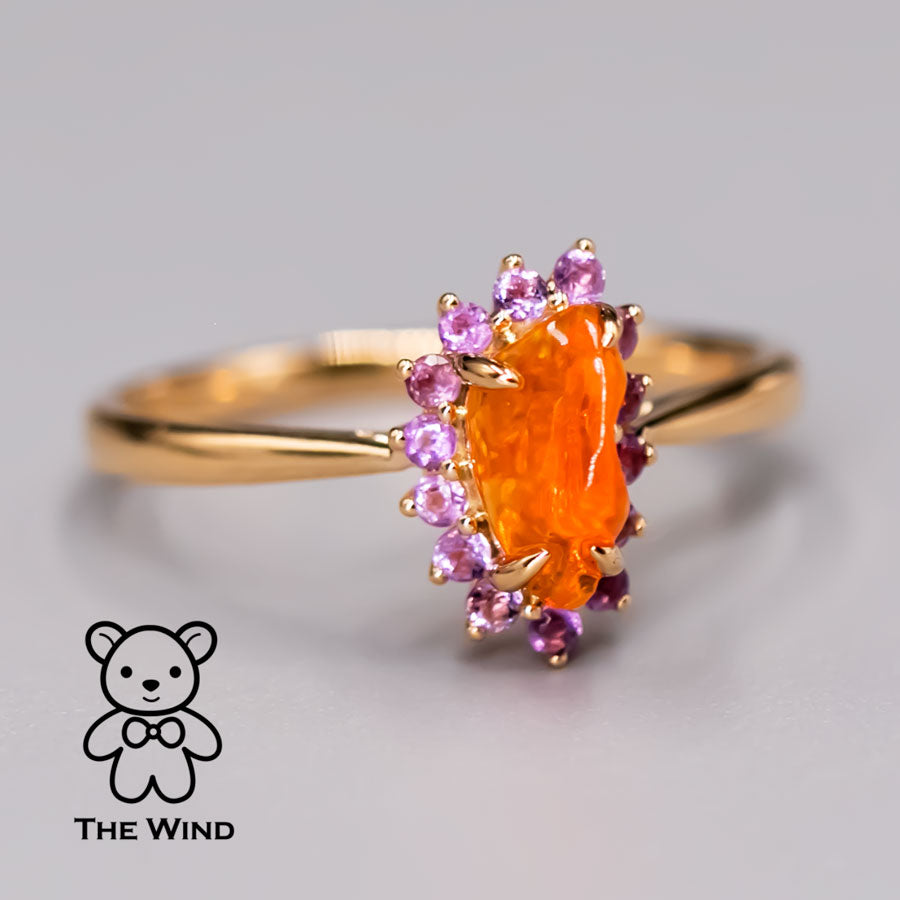 Mexican Fire Amethyst Ring