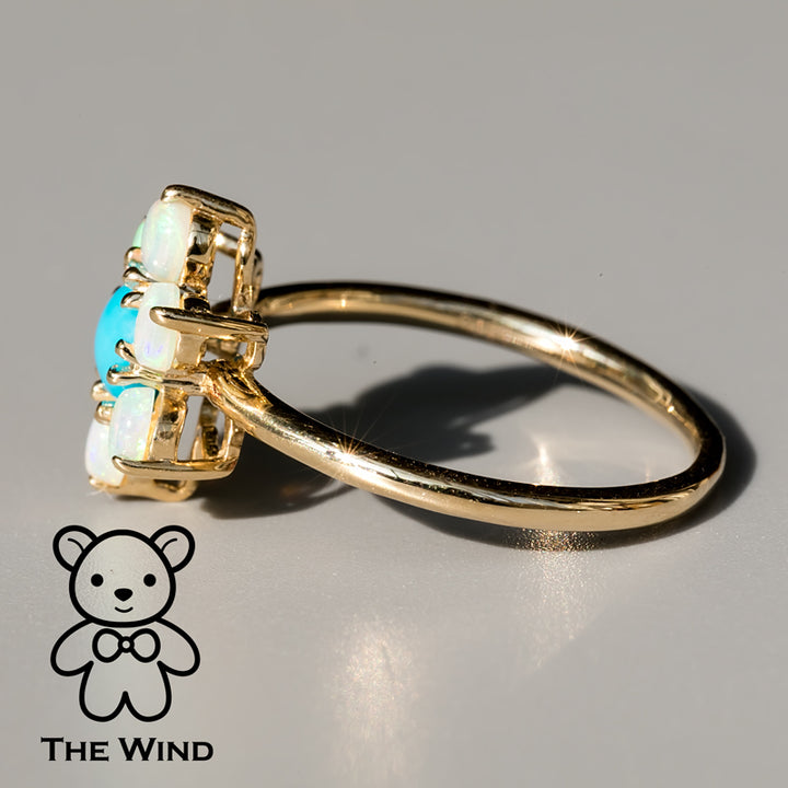 Turquoise Cherry Blossom ring-3