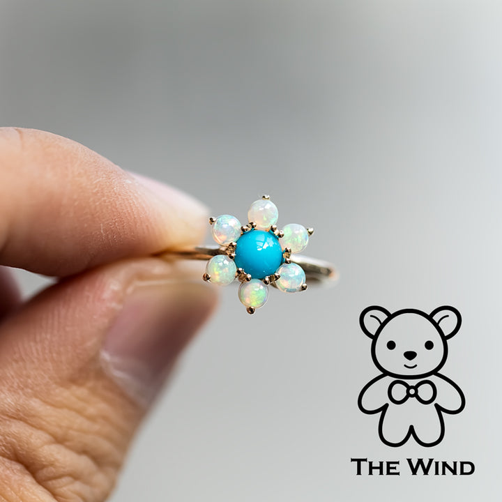 Turquoise Cherry Blossom ring-7