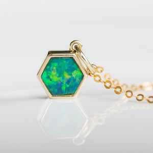 Geometric Hexagon Necklace