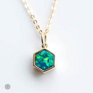 Geometric Hexagon Necklace