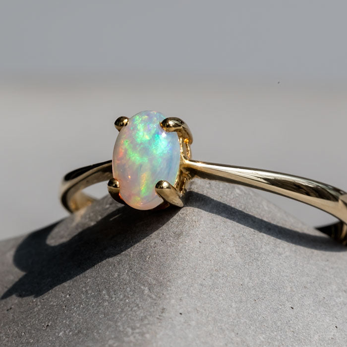 Oval Shaped opal ring