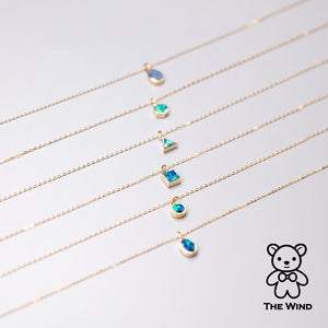 Geometric Triangle Opal Pendant