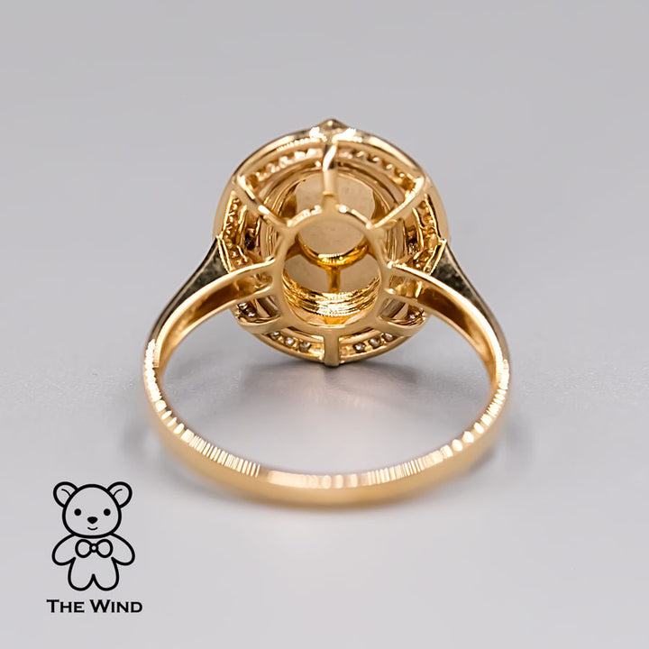 Moonstone Halo Diamond Engagement Ring-4