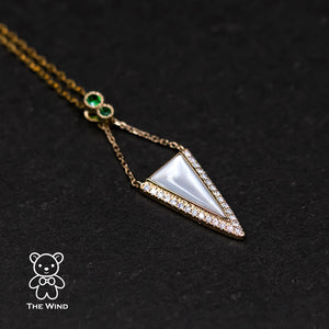 Mother of Pearl Diamond Necklace