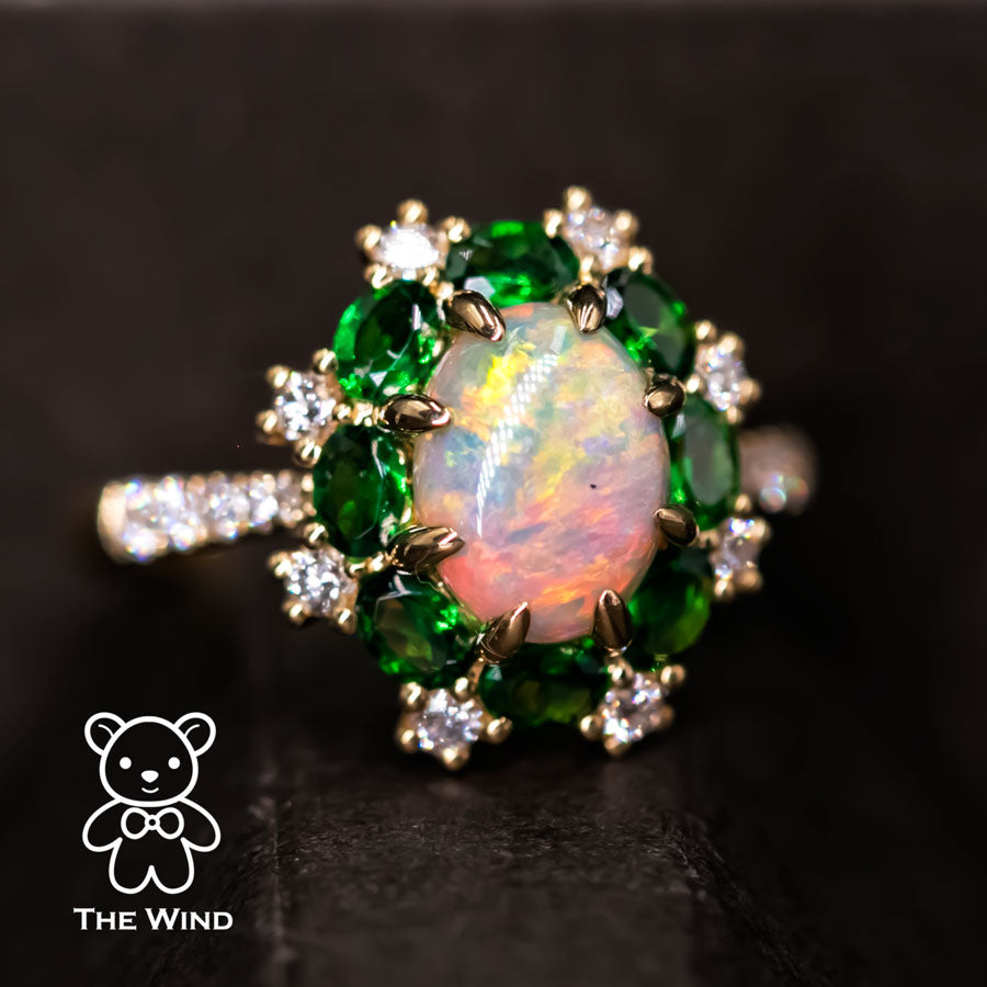 Online Black Opal Engagement Ring & Necklace Shop | The wind Opal – The ...