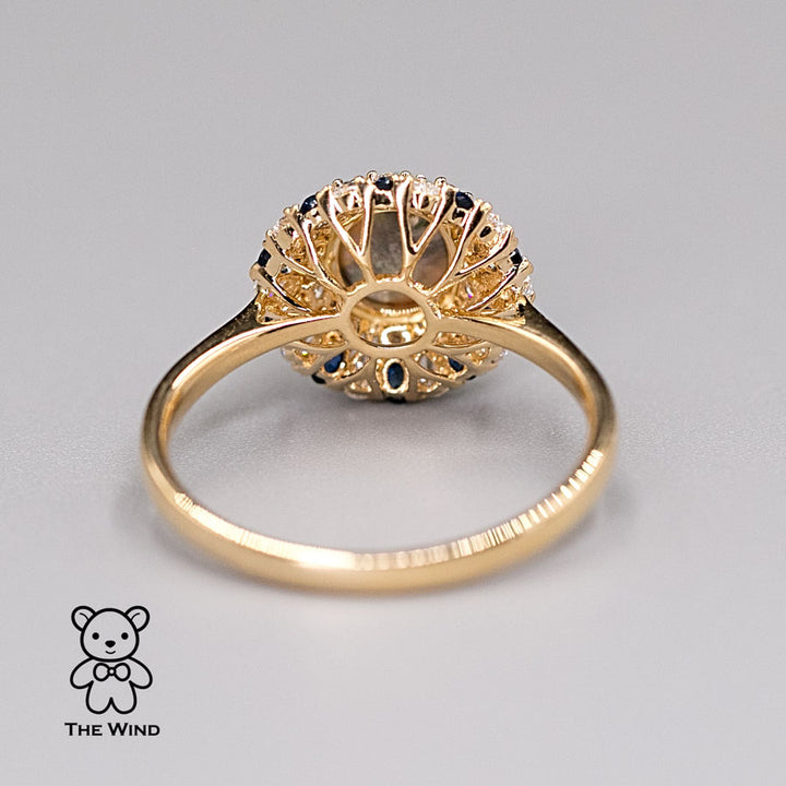 Opal Pear Diamond Engagement Ring-3