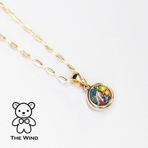 Triplet Opal Round  Pendant