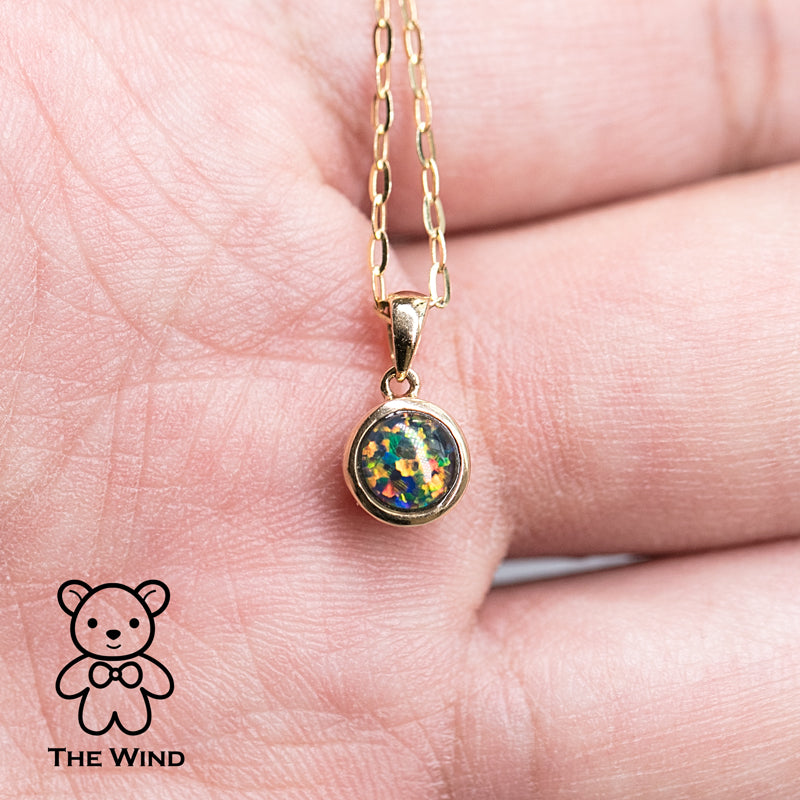 Triplet Opal Round  Pendant