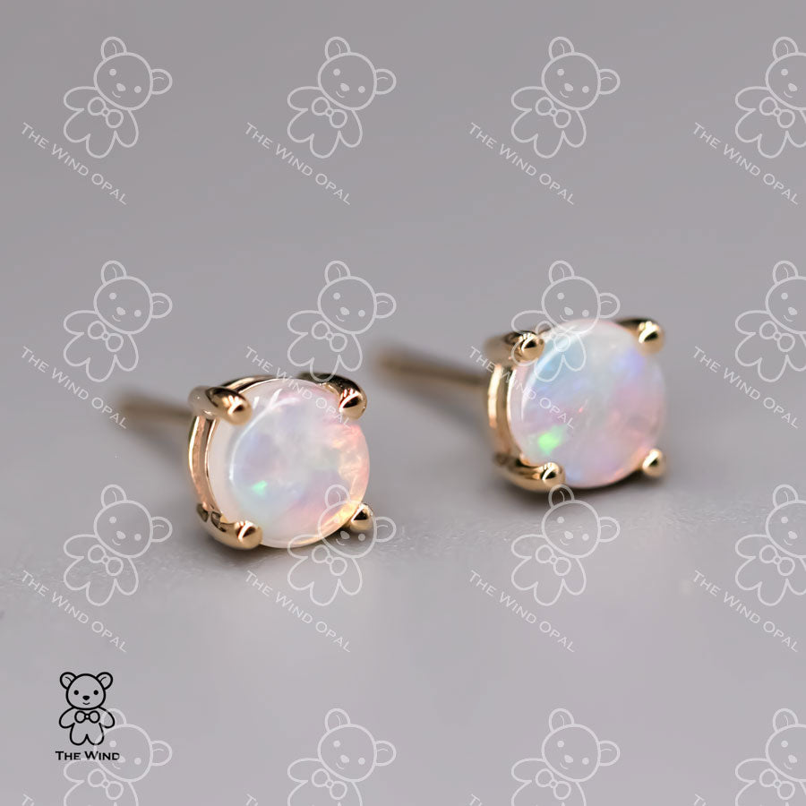 Minimalist  Opal Stud Earrings