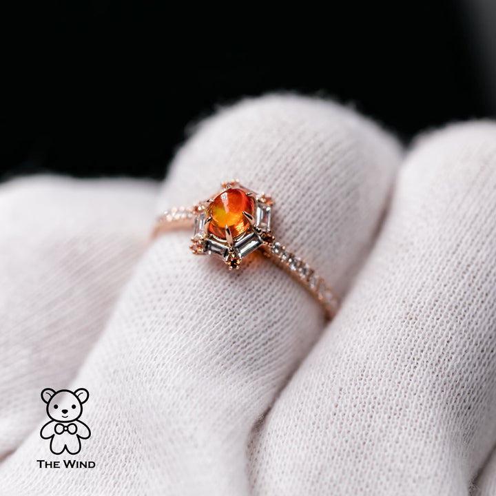 Baguette Diamond Opal Engagement Ring-6