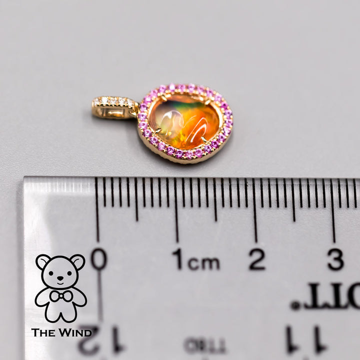 Diamond Fire Opal Necklace-7