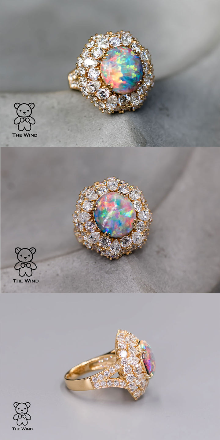 GIA Black Opal Engagement Ring