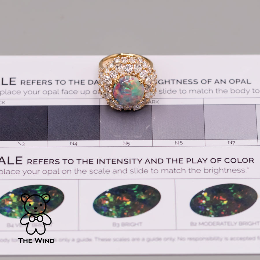 GIA Black Opal Engagement Ring